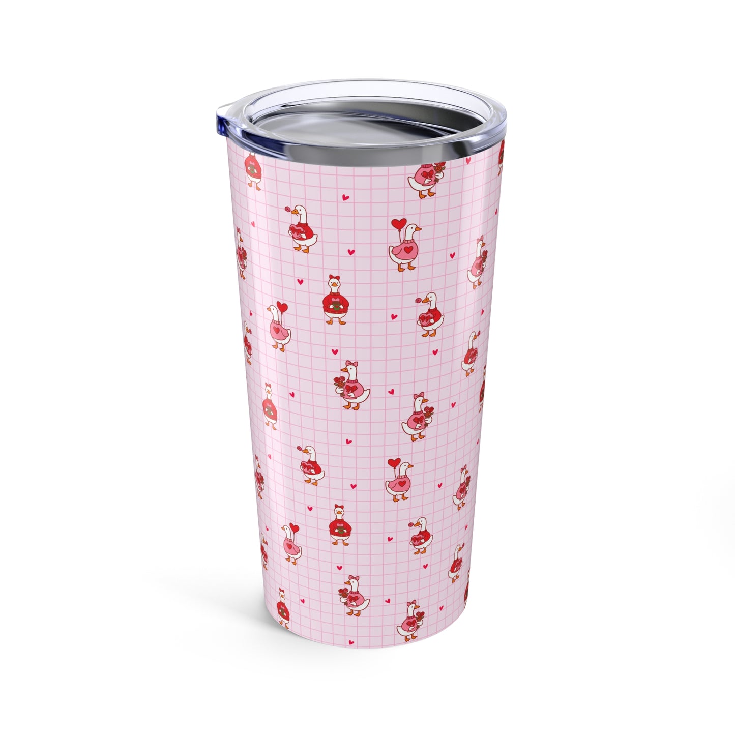 20oz Pink Valentine's Geese Tumbler
