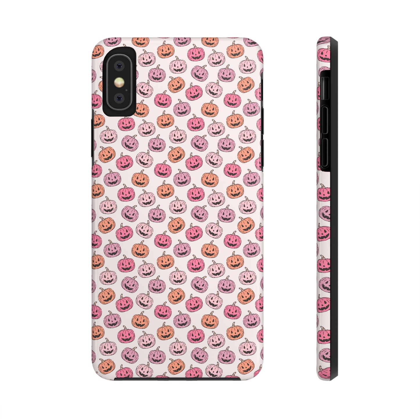 Cute Pumpkin Pattern Tough Phone Cases | Fall Decor, Halloween Accessories, Gifts for Her, Trendy Phone Protection