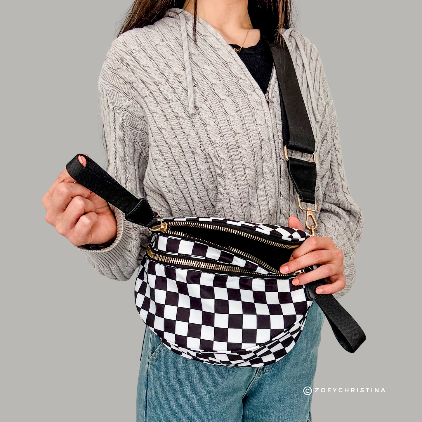 Zipper Bag – 3 Colors, Removable Strap, Stylish