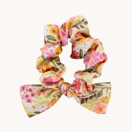 Floral Satin Scrunchies