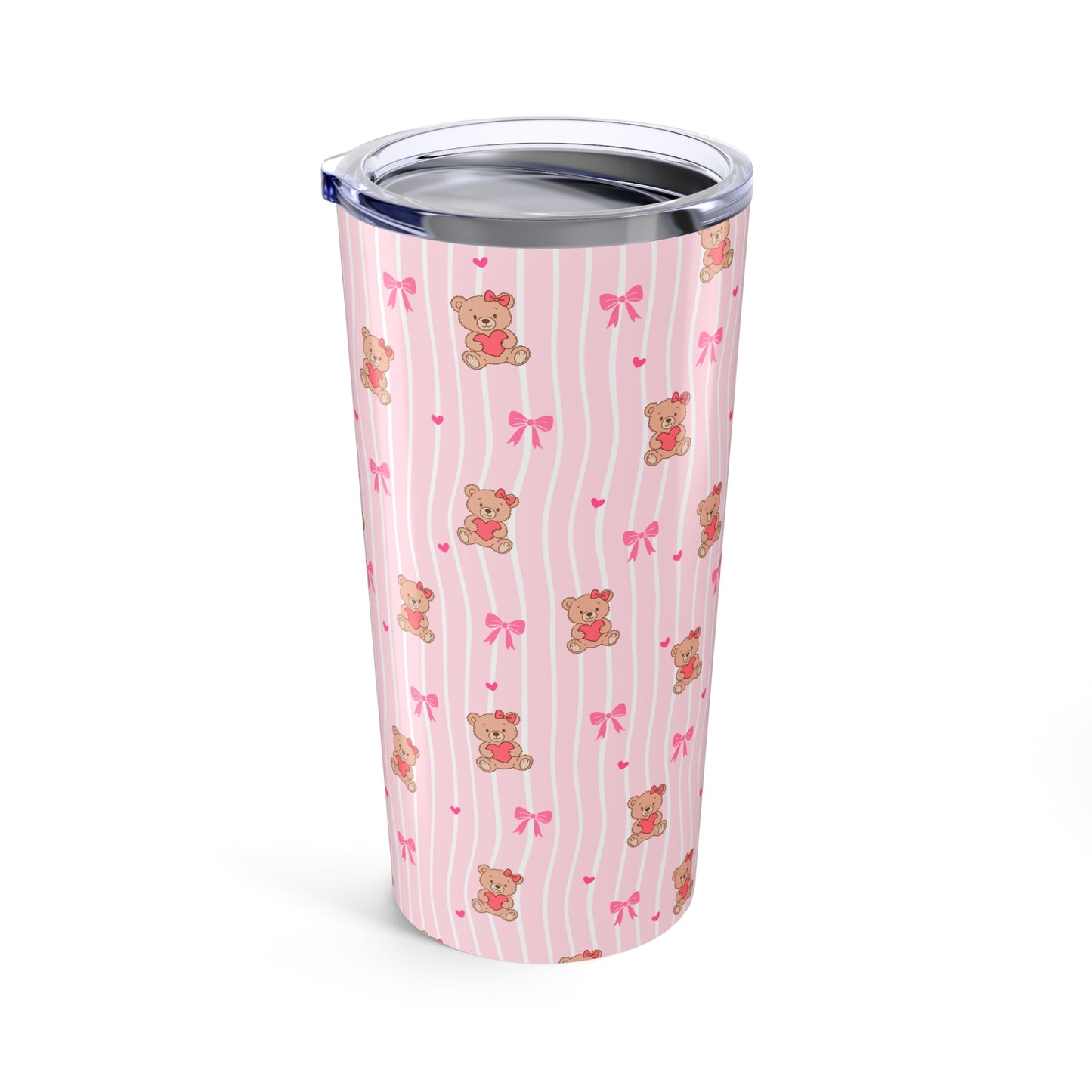 20oz Pink Teddy Bear Tumbler