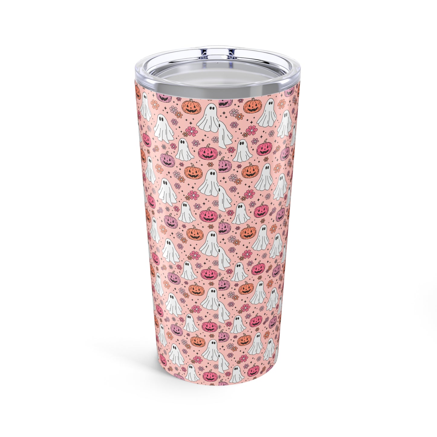 Halloween Ghosts Tumbler, 20oz Stainless Steel Drinkware, Fall Coffee Cup, Cute Halloween Gift, Spooky Mug for Parties