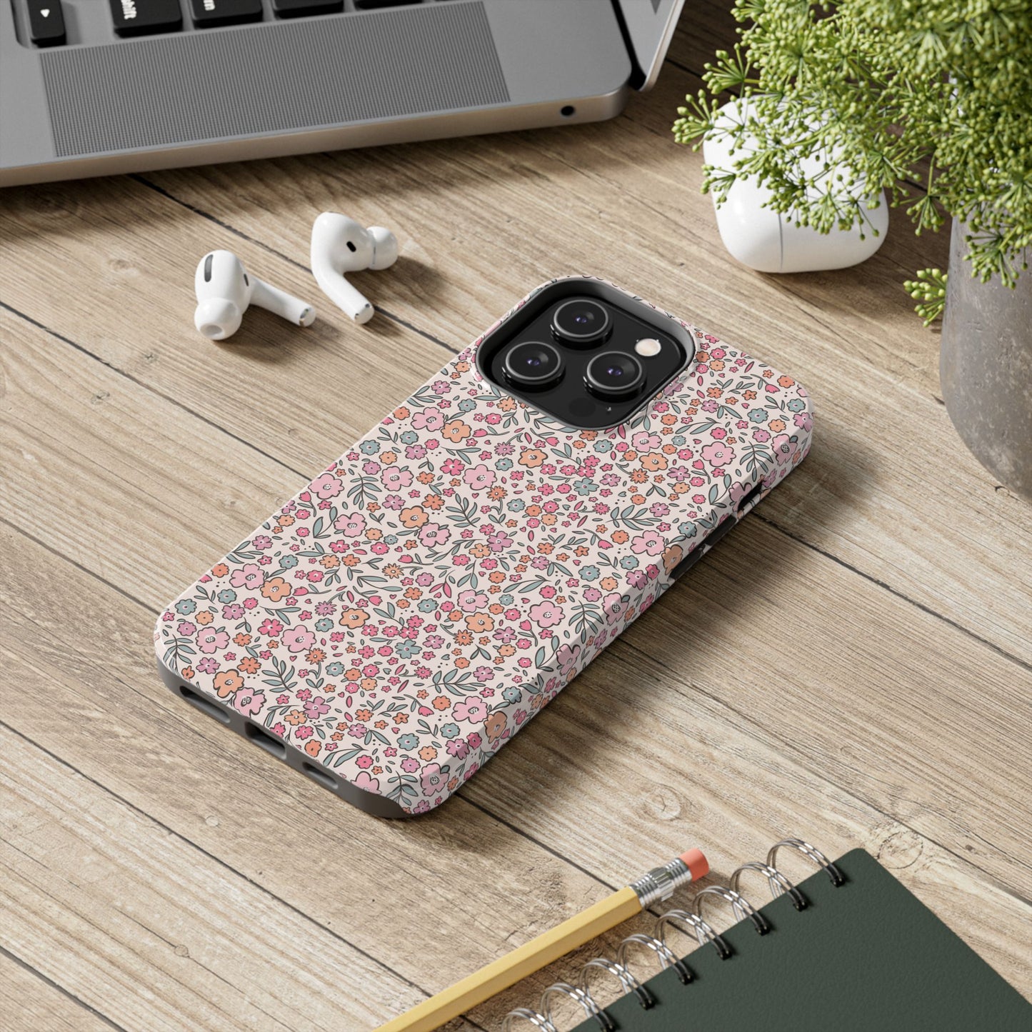 Floral Tough Phone Cases - Stylish Protection, Unique Gifts, Spring Decor, Flower Pattern, Durable Accessory