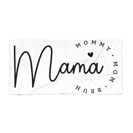 Mama Beach Towel - Perfect Gift for Moms, Stylish Summer Accessory