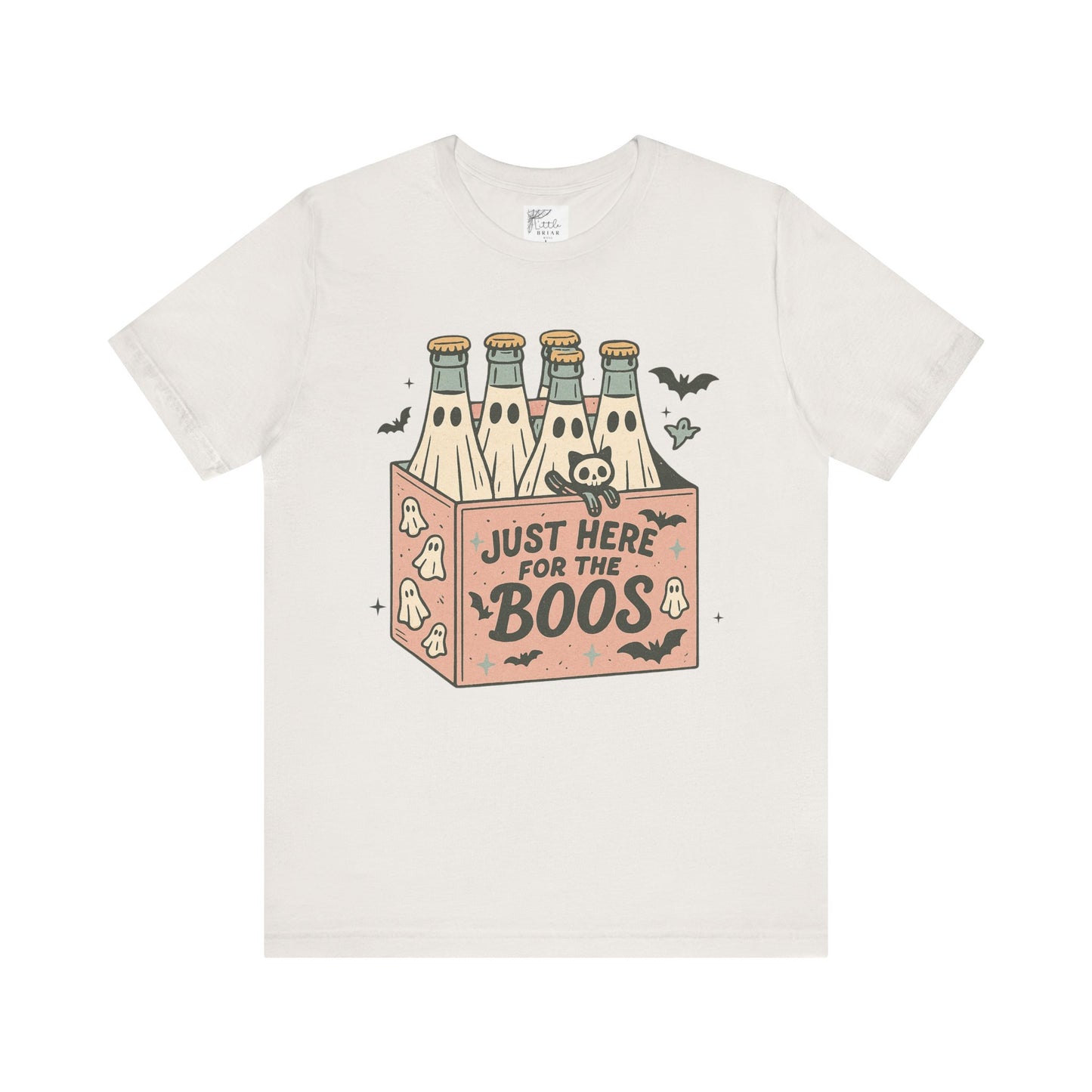 Halloween Vibes Unisex Tee - Just Here for the Boos, Fun Halloween Shirt, Party Wear, Gag Gift, Ghostly Spirit Classy Wear