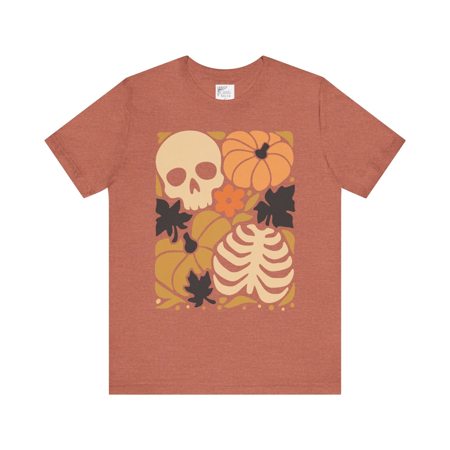 Autumn Vibes Graphic Tee | Halloween Shirt, Fall Apparel, Unisex Tee, Spooky Fashion, Pumpkin Skull Top