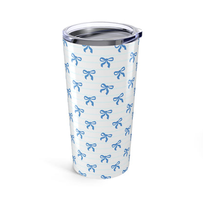 Charming Bow Pattern Tumbler | Cute Travel Mug, Stylish Gift, Party Favor, Personalized Drinkware, Bridal Shower
