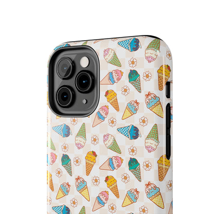 Princess Themed Colorful Ice Cream Tough Phone Cases - Fun, Giftable, Summer Vibe, Durable Protection for Your Device, Perfect for Food Lovers, Bright