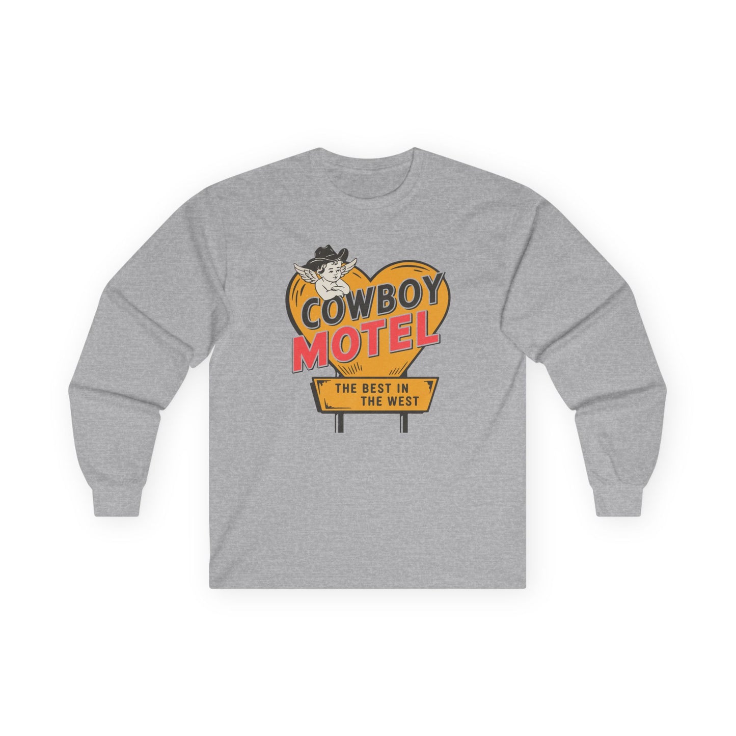 Unisex Long Sleeve Tee - Cowboy Motel Design