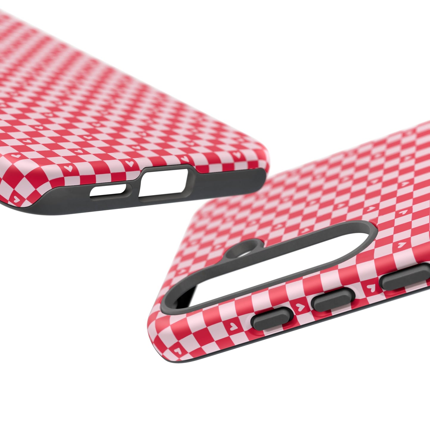 Red Checkerboard Heart Phone Case