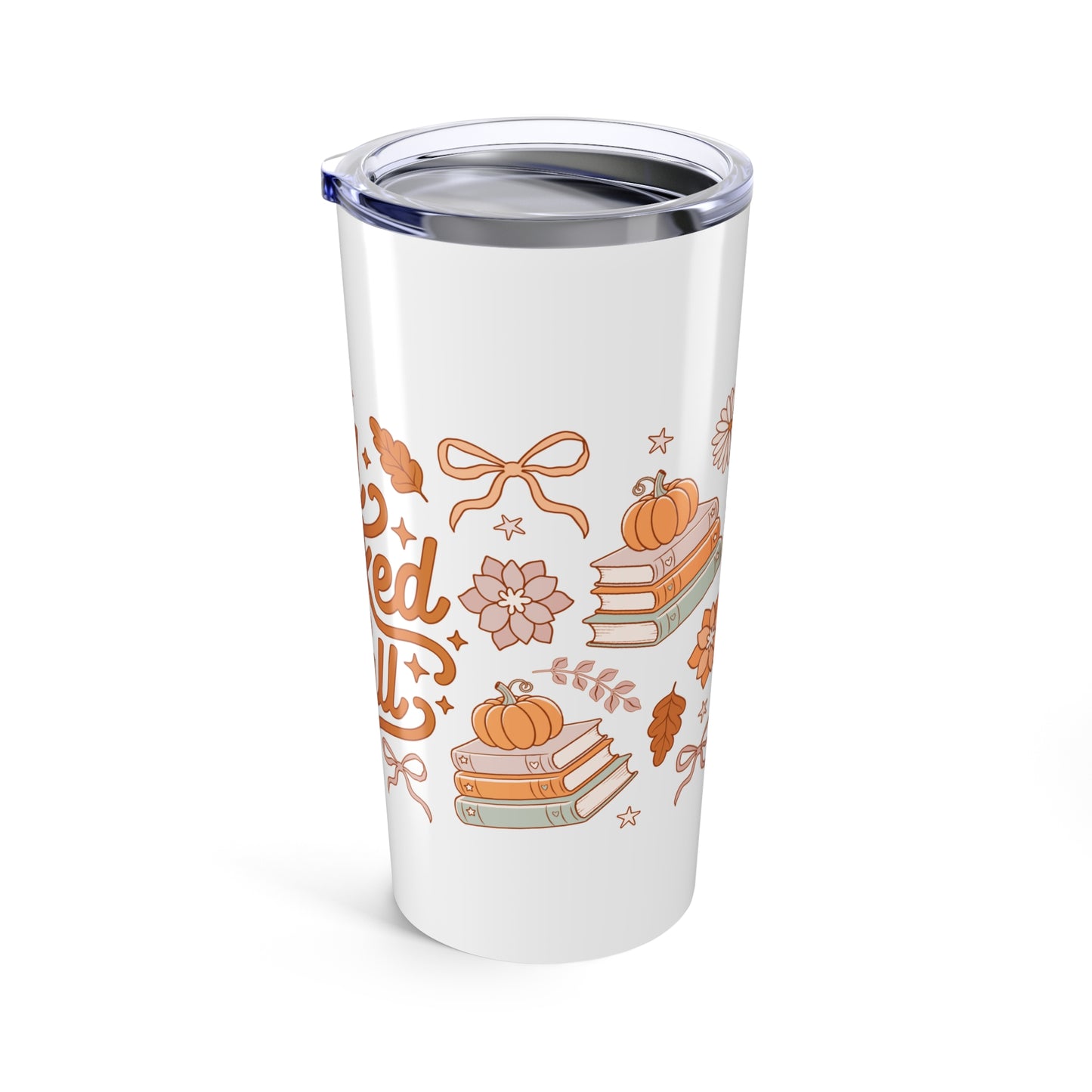 Fall-themed Tumbler, All Booked Up
