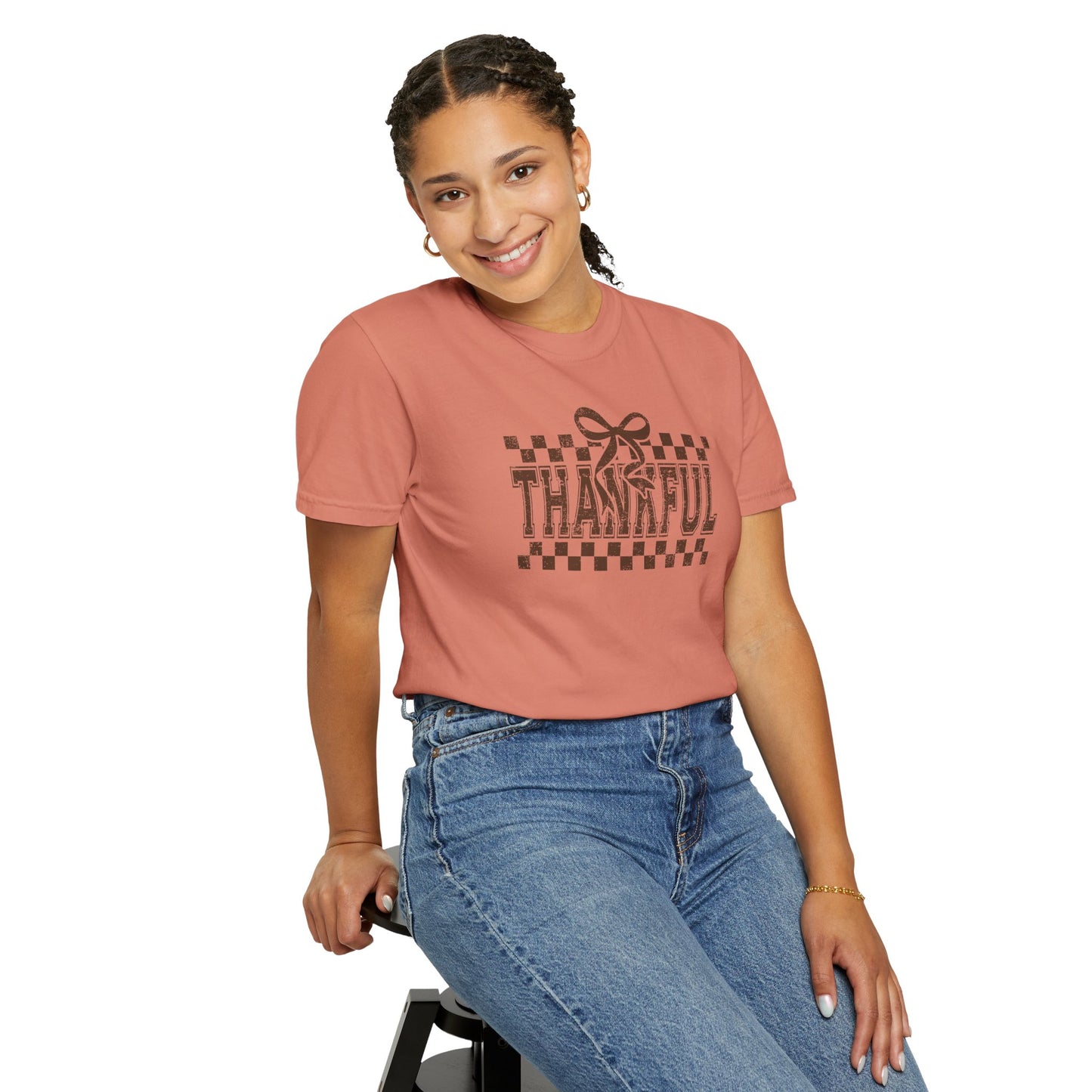Thankful Unisex Garment-Dyed T-Shirt, Casual Fall Tee, Thanksgiving Gift, Cozy Everyday Wear, Autumn Fashion, Comfortable Tops