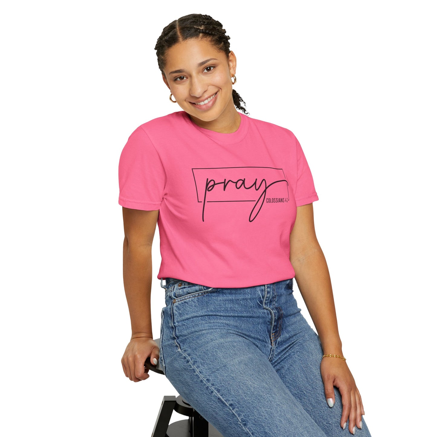 Pray Unisex Garment-Dyed T-Shirt, Faith-based Tee, Inspirational Shirt, Gift for Believers, Casual Faith Wear