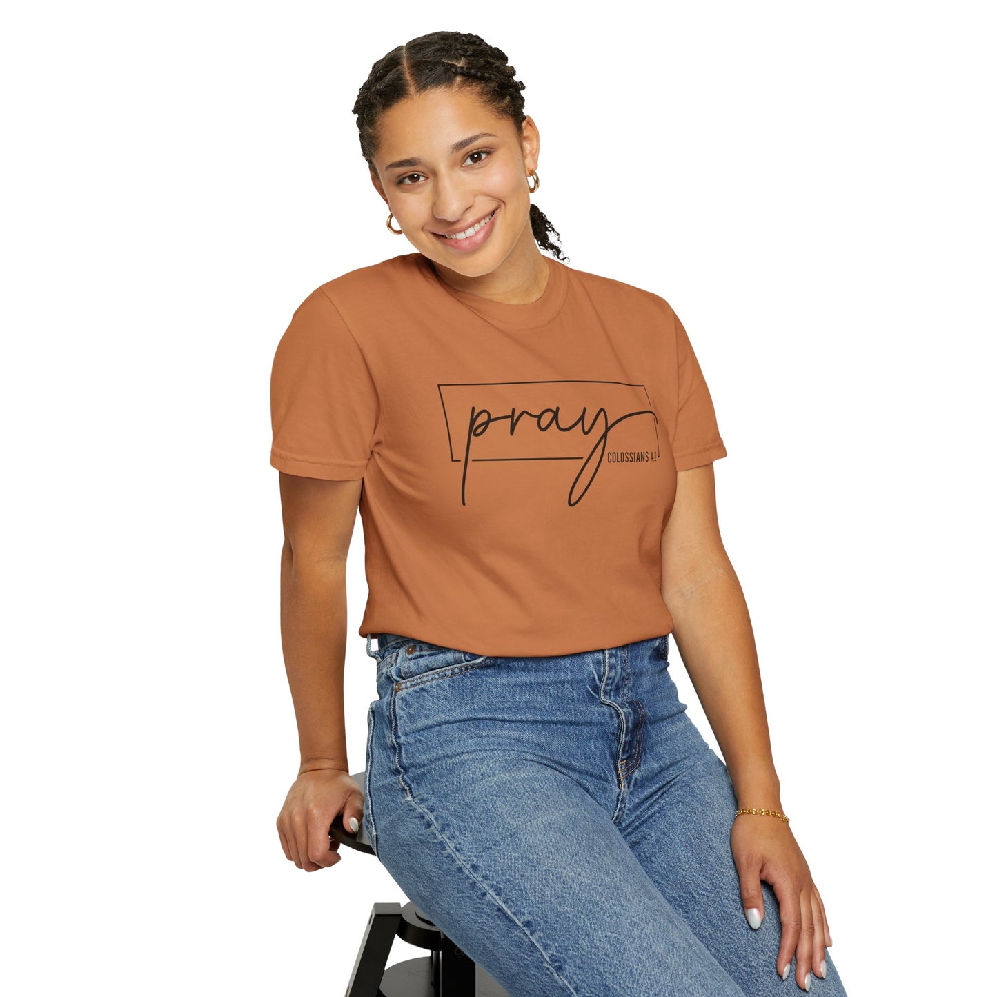 Pray Unisex Garment-Dyed T-Shirt, Faith-based Tee, Inspirational Shirt, Gift for Believers, Casual Faith Wear