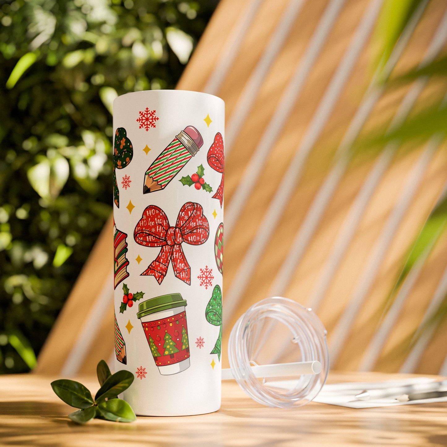 Teacher Skinny Tumbler, Shimmer 20oz Cup with Straw, Gift for Teacher, Personalized Custom Insulated Travel Mug, Appreciation Present, End