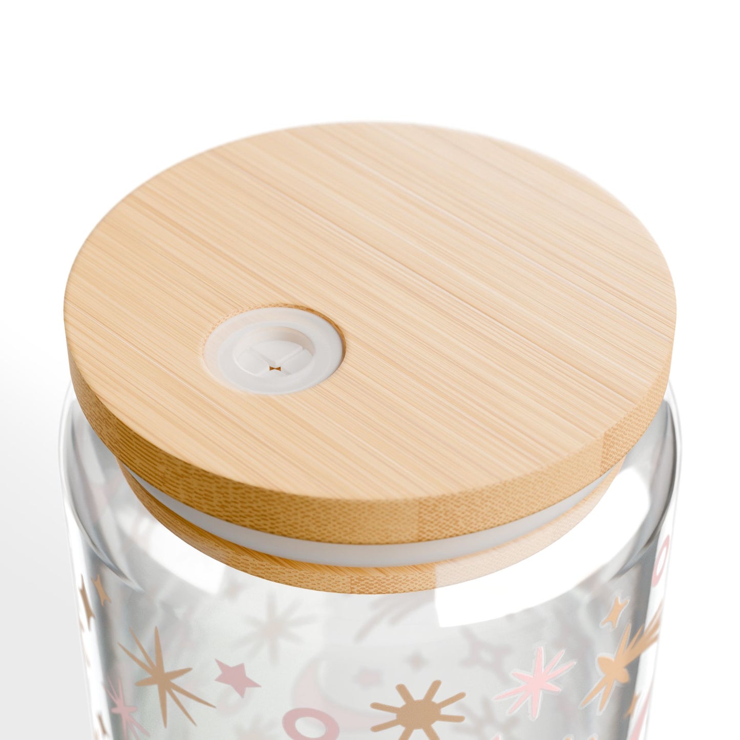 Celestial Sipper Glass, Starlit Water Bottle, Moon and Star Drinkware, Eco-Friendly Jar with Straw, Perfect for Gifts and Home Decor
