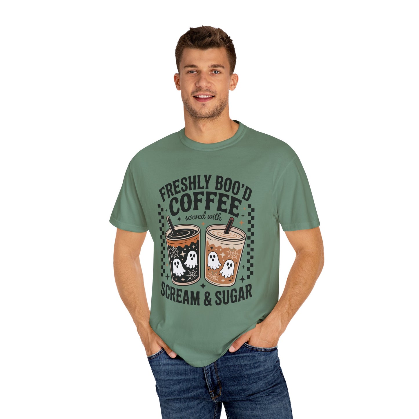 Coffee Themed Unisex T-Shirt - Freshly Boo'd Design for Halloween, Great for Fall, Gift for Coffee Lovers, Perfect for Casual Wear, [...]