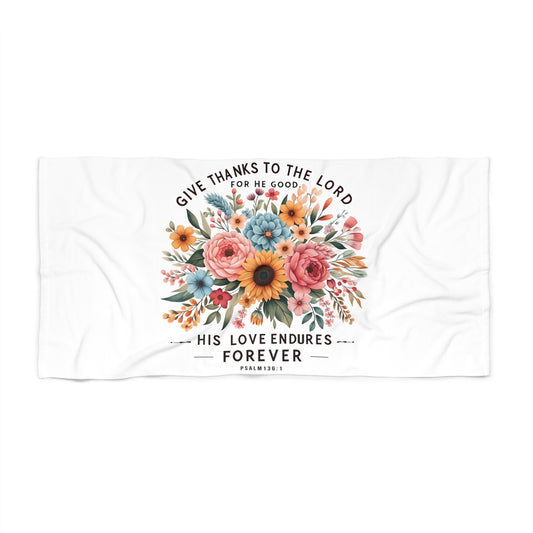 Psalm 136 Beach Towel