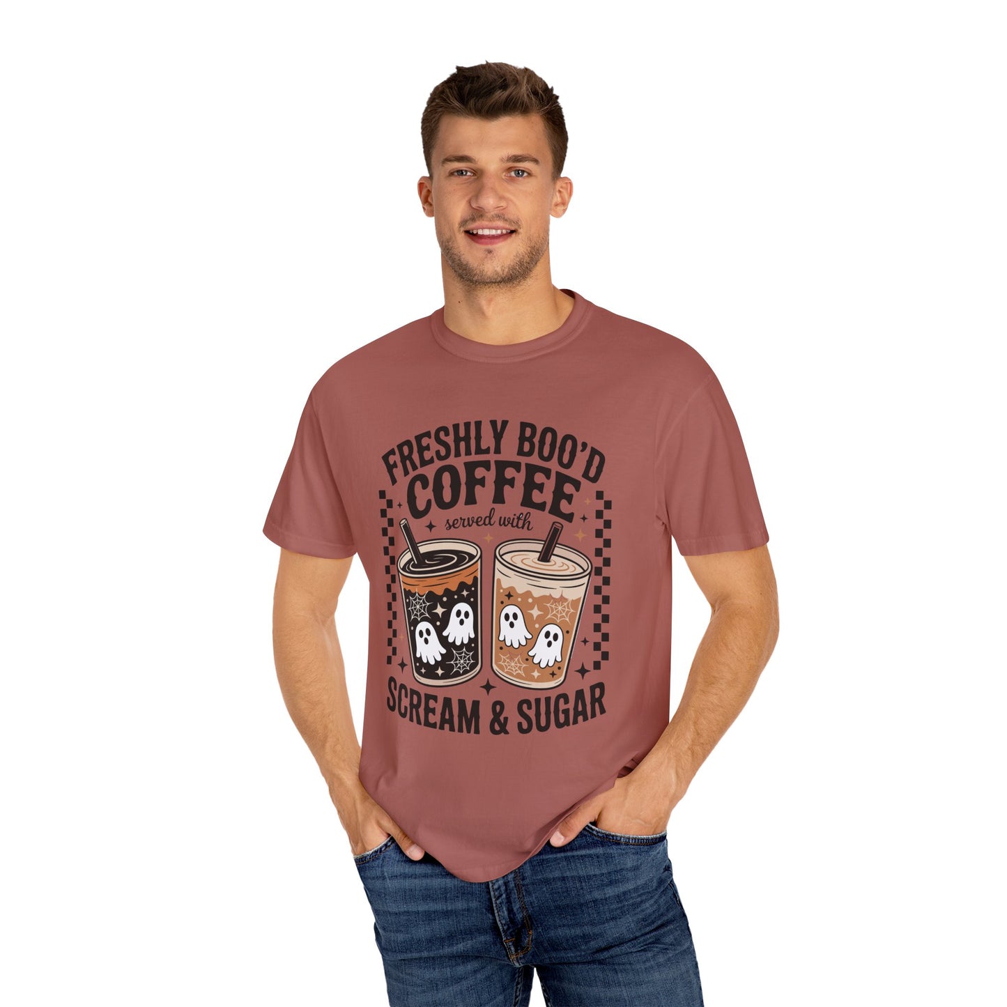 Coffee Themed Unisex T-Shirt - Freshly Boo'd Design for Halloween, Great for Fall, Gift for Coffee Lovers, Perfect for Casual Wear, [...]