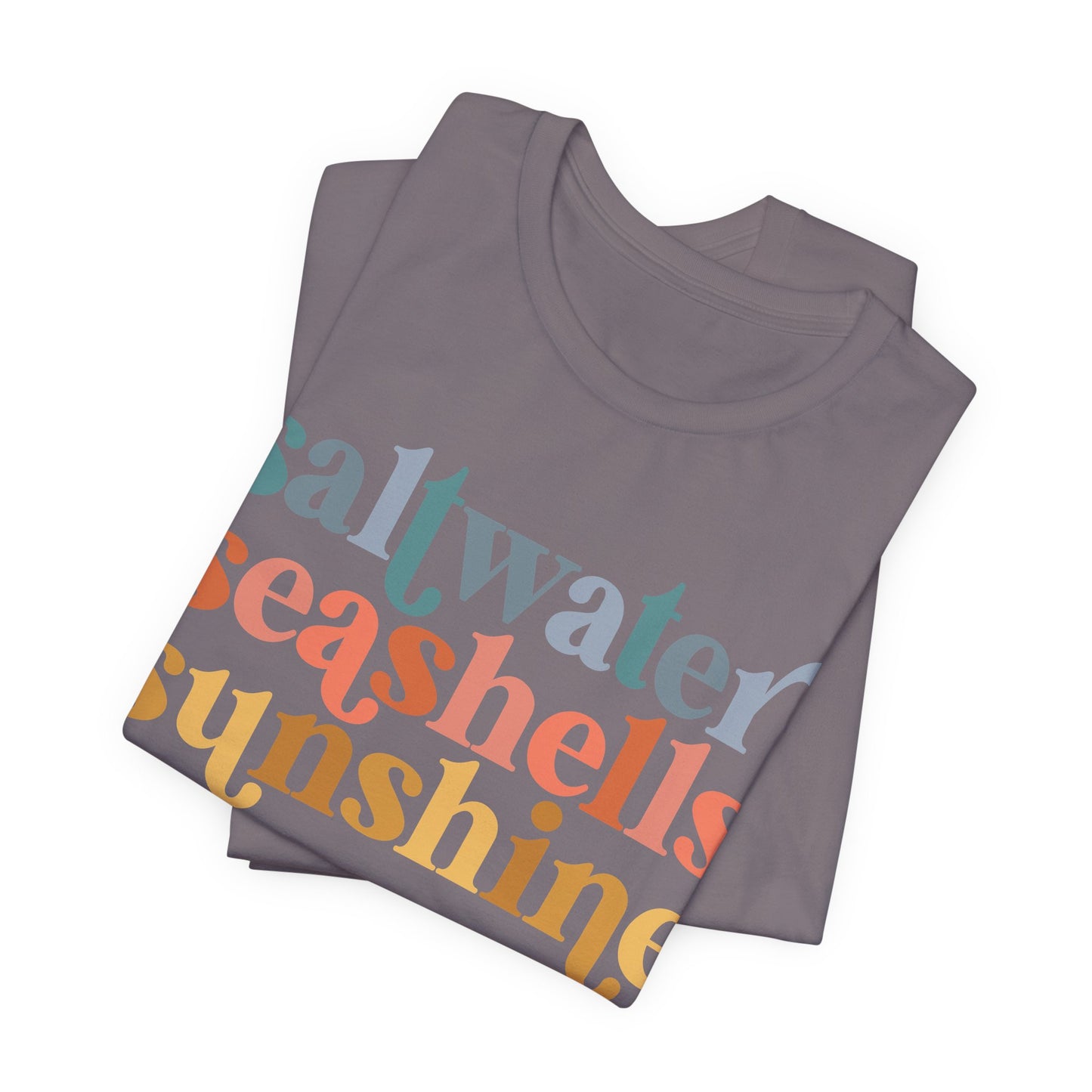 Coastal Vibes Unisex Jersey Tee - Saltwater Seashells Sunshine Design
