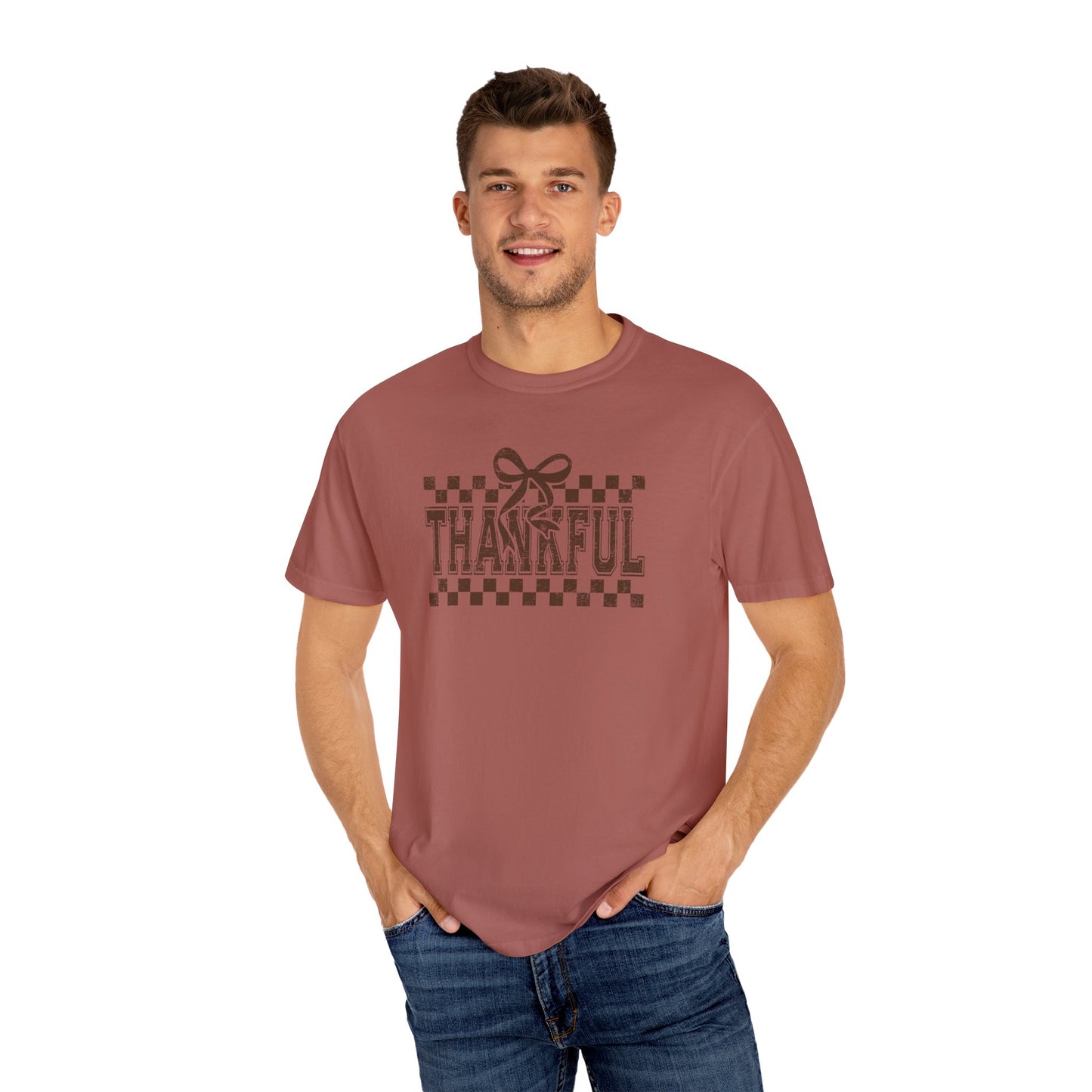 Thankful Unisex Garment-Dyed T-Shirt, Casual Fall Tee, Thanksgiving Gift, Cozy Everyday Wear, Autumn Fashion, Comfortable Tops