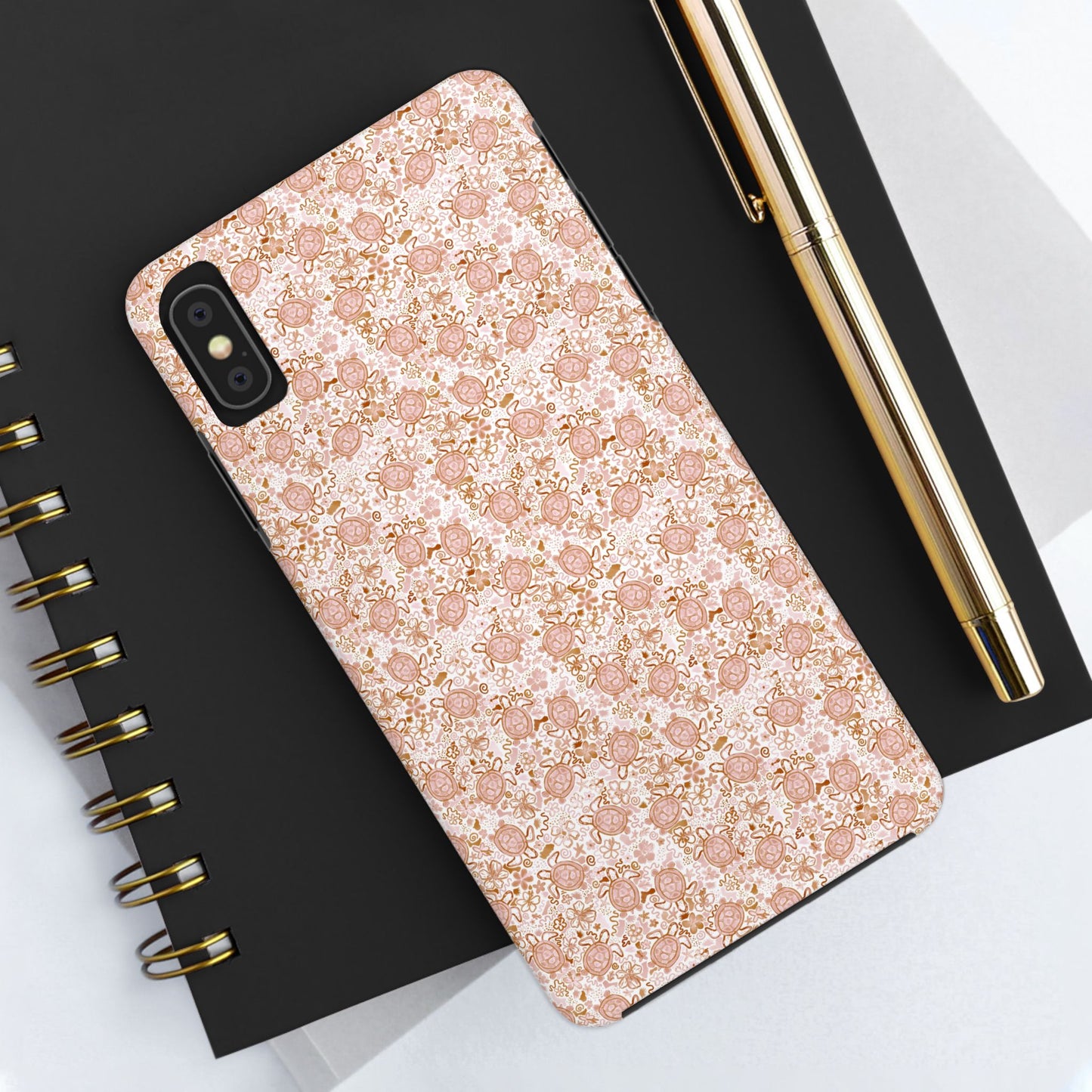 Tough Phone Case - Boho Turtle Design 🐢