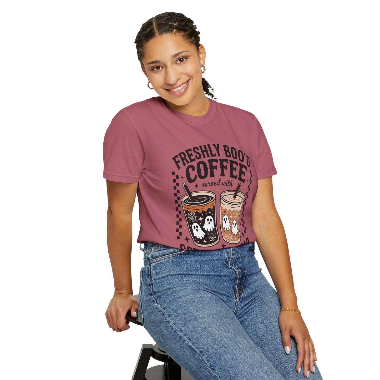 Coffee Themed Unisex T-Shirt - Freshly Boo'd Design for Halloween, Great for Fall, Gift for Coffee Lovers, Perfect for Casual Wear, [...]