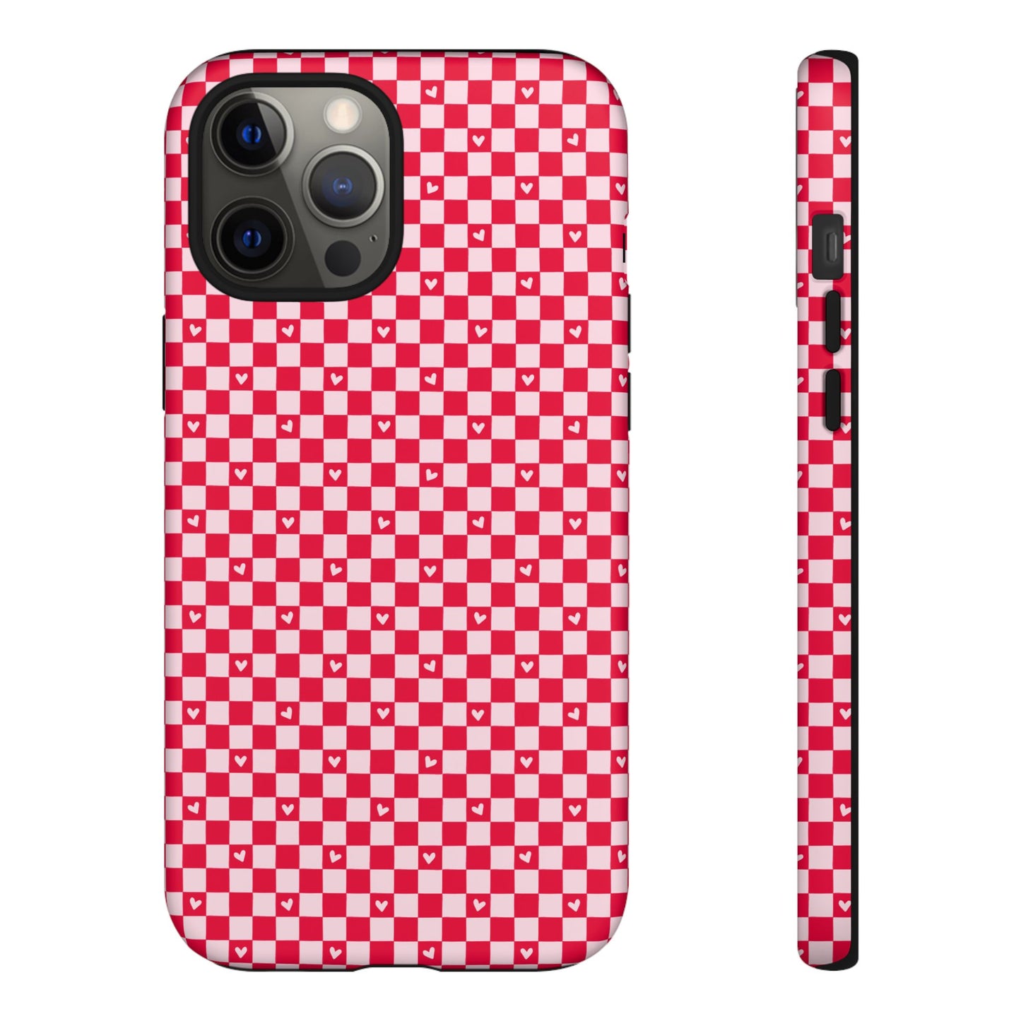 Red Checkerboard Heart Phone Case
