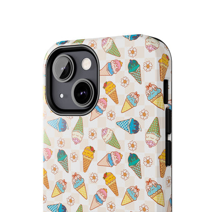 Princess Themed Colorful Ice Cream Tough Phone Cases - Fun, Giftable, Summer Vibe, Durable Protection for Your Device, Perfect for Food Lovers, Bright