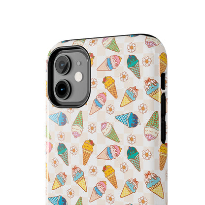 Princess Themed Colorful Ice Cream Tough Phone Cases - Fun, Giftable, Summer Vibe, Durable Protection for Your Device, Perfect for Food Lovers, Bright