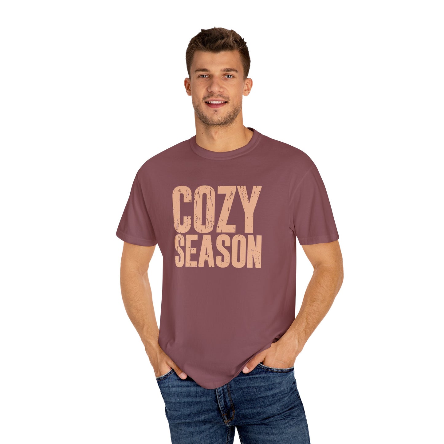 Cozy Season T-shirt for Autumn Vibes | Unisex Garment-Dyed Tee, Fall Apparel, Seasonal Fashion, Casual Wear, Gift Idea
