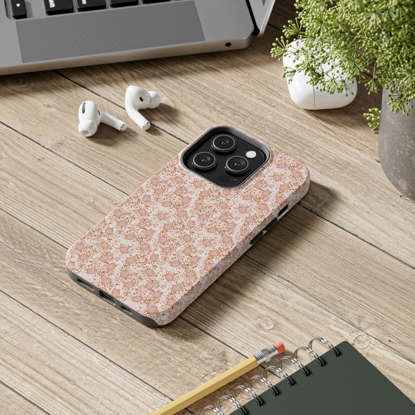 Tough Phone Case - Boho Turtle Design 🐢