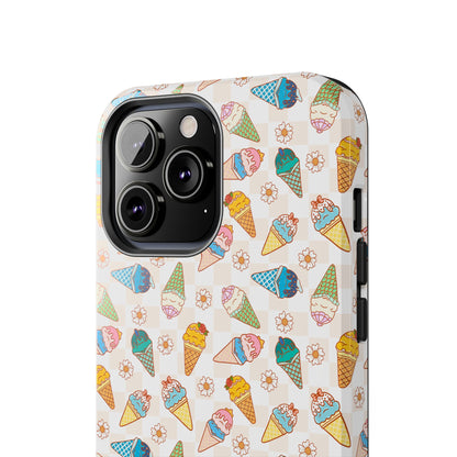 Princess Themed Colorful Ice Cream Tough Phone Cases - Fun, Giftable, Summer Vibe, Durable Protection for Your Device, Perfect for Food Lovers, Bright