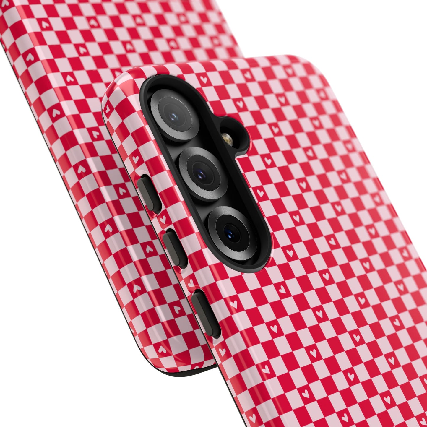 Red Checkerboard Heart Phone Case