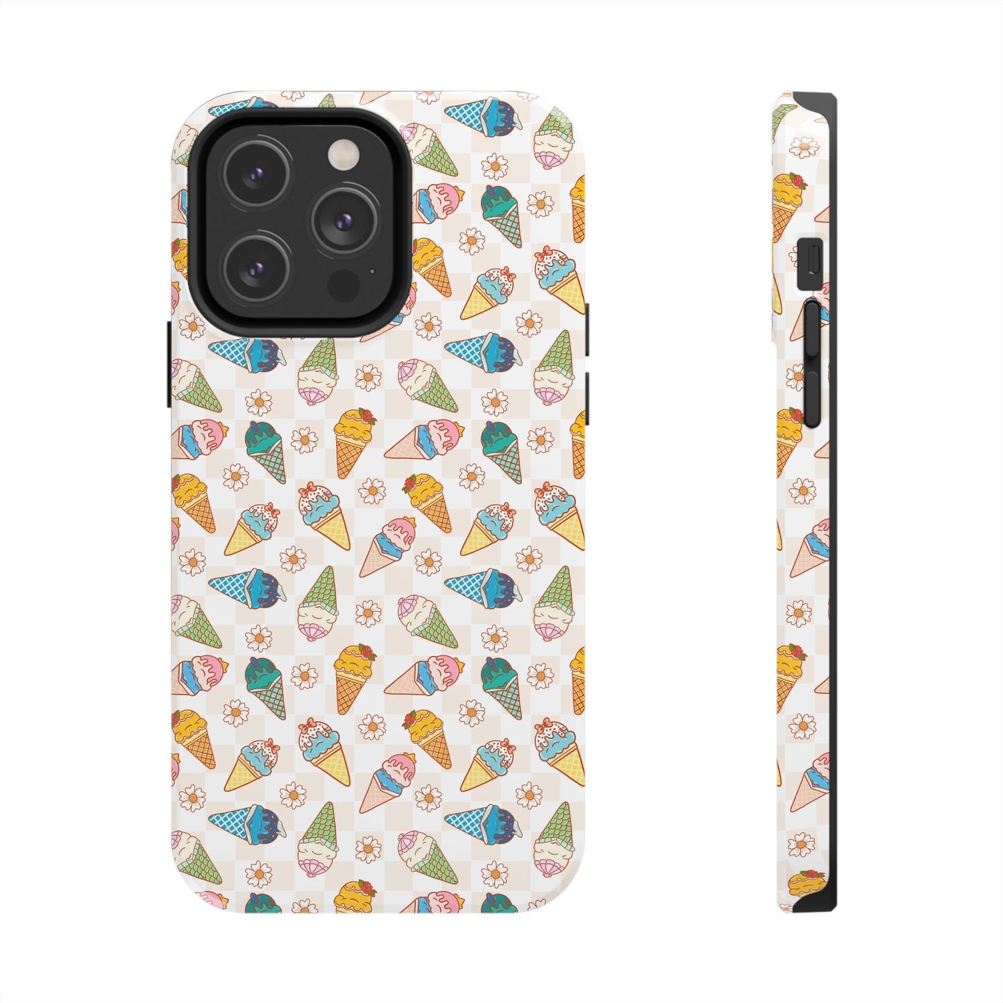 Princess Themed Colorful Ice Cream Tough Phone Cases - Fun, Giftable, Summer Vibe, Durable Protection for Your Device, Perfect for Food Lovers, Bright