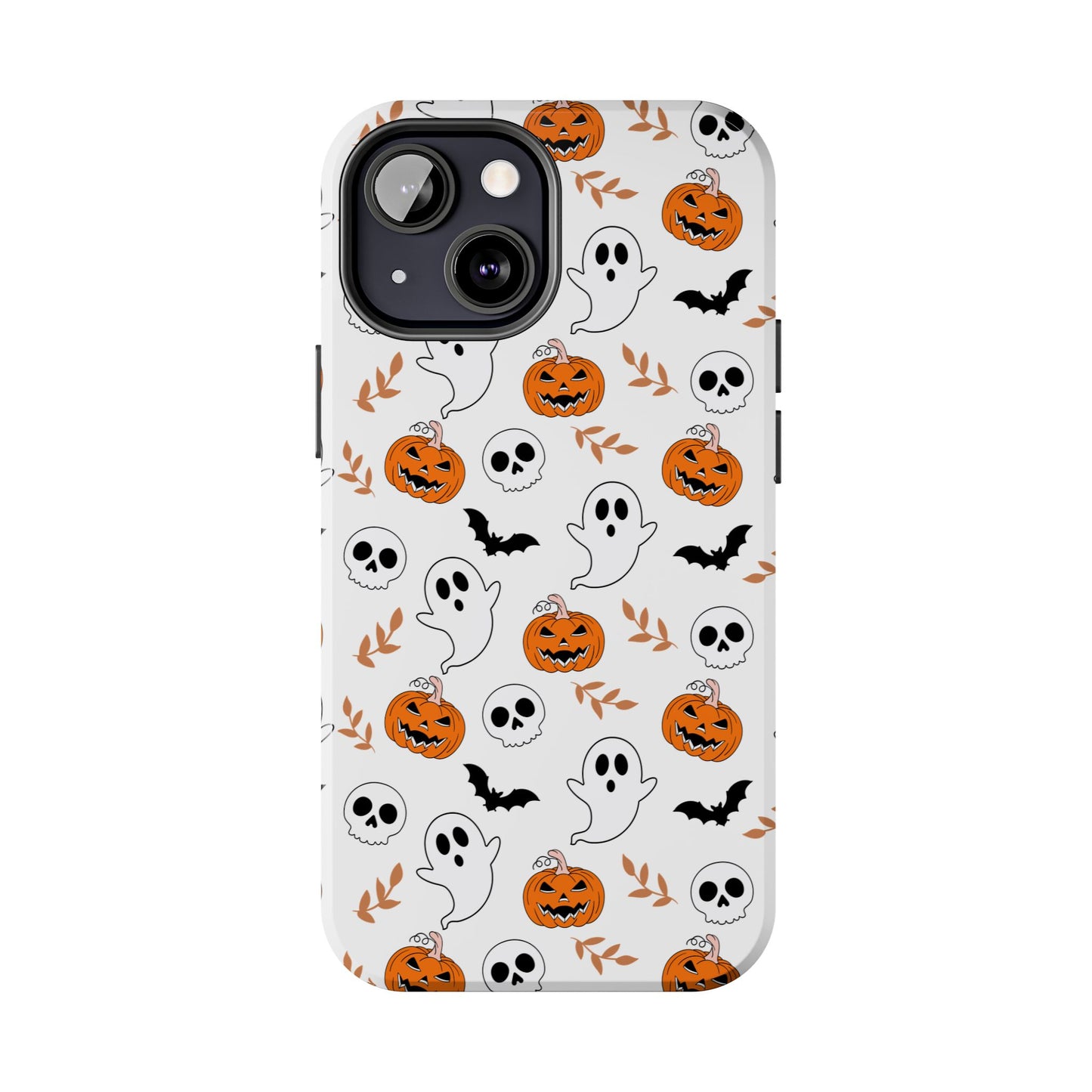 Halloween Themed Tough Phone Cases, Spooky Ghosts & Skulls, Perfect for Fall Decor, Unique Gift for Halloween Lovers, Fun Pumpkin Design