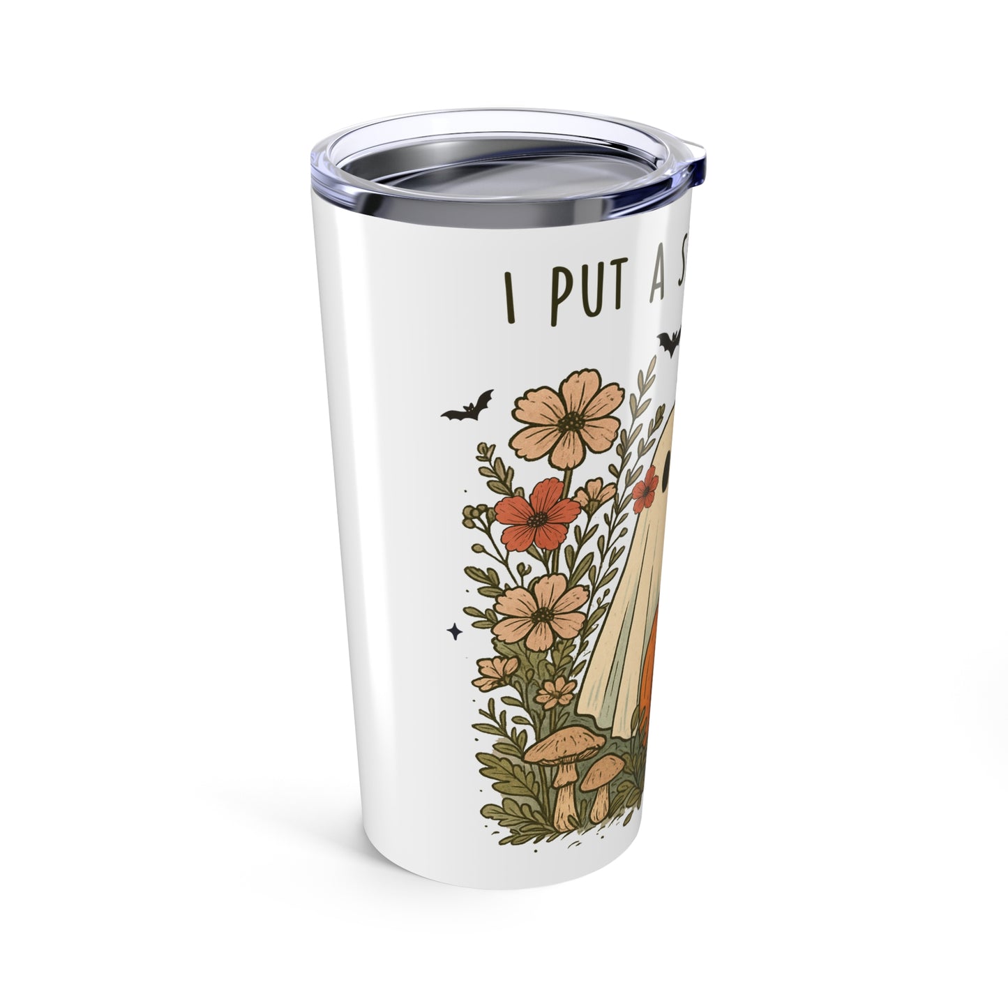 Halloween Spirit Tumbler - 20oz Magical Drinkware, Fall Vibes Travel Mug, Ghost Tumblers for Spooky Season, Gift for Witch Lovers