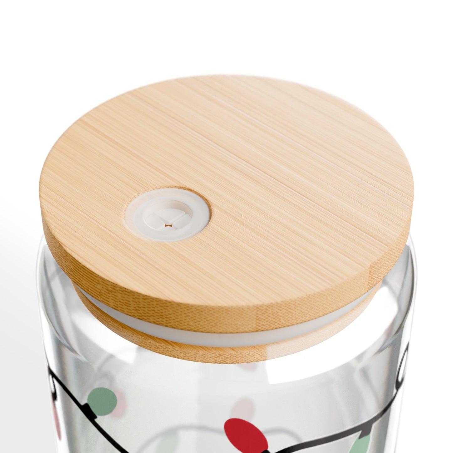 Festive Sipper Glass, 16oz - Holiday Drinkware, Christmas Gifts, Reusable Glass, Eco-Friendly, Party Essentials