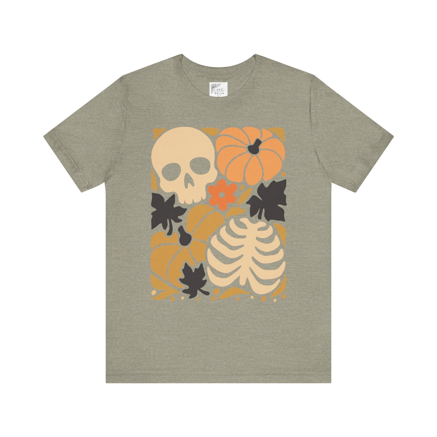 Autumn Vibes Graphic Tee | Halloween Shirt, Fall Apparel, Unisex Tee, Spooky Fashion, Pumpkin Skull Top