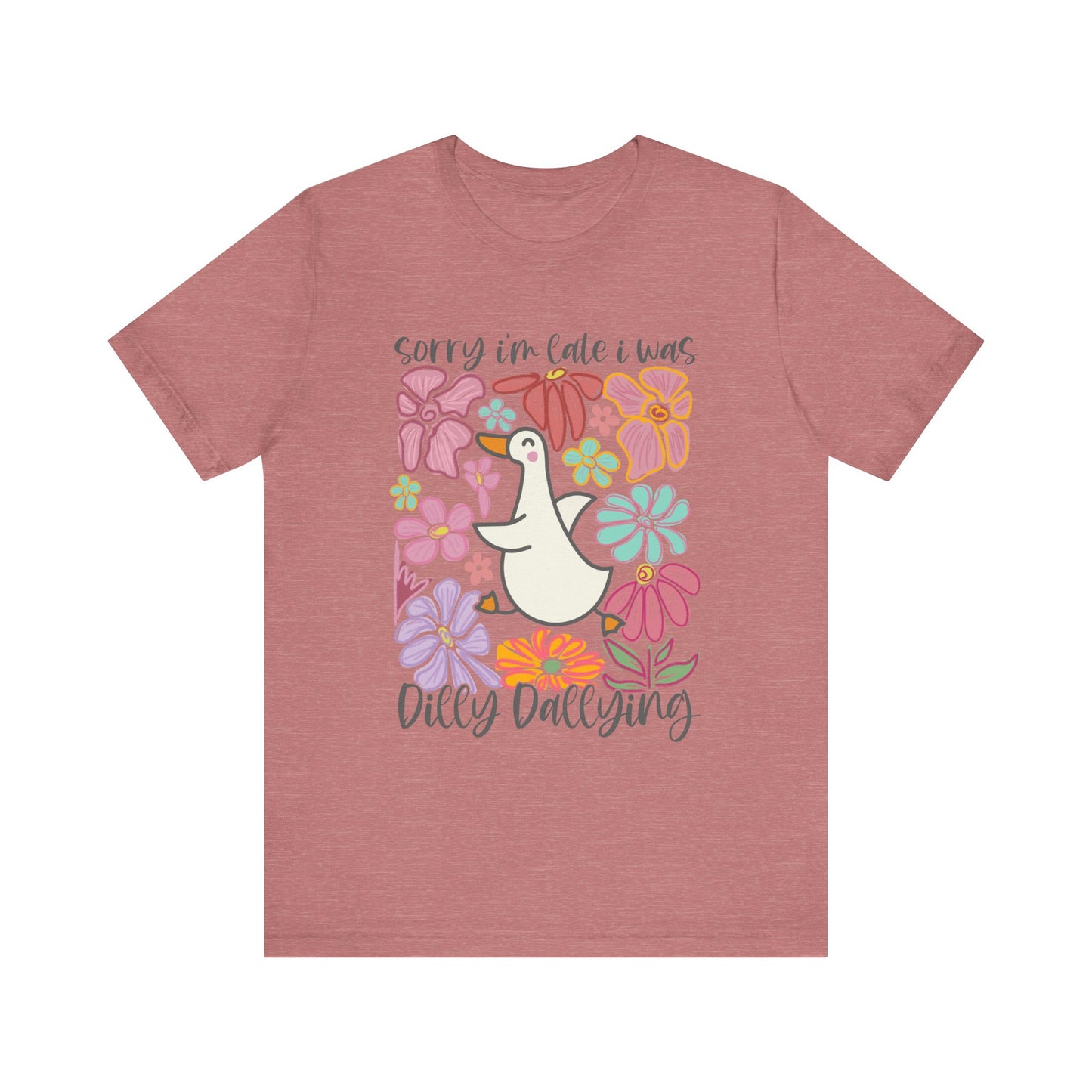 Floral Apology Tee - Unisex Jersey Short Sleeve T-Shirt with Playful Design