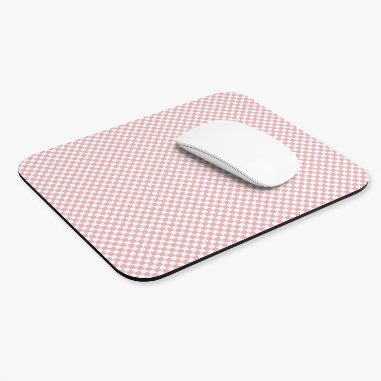 Chic Pink Checkered Mouse Pad | Stylish Desk Accessory, Computer Mouse Mat, Office Gift, Homestyle Decor, Gaming Pad, Functional Design