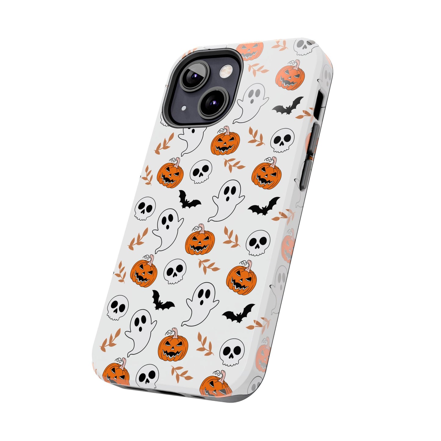 Halloween Themed Tough Phone Cases, Spooky Ghosts & Skulls, Perfect for Fall Decor, Unique Gift for Halloween Lovers, Fun Pumpkin Design