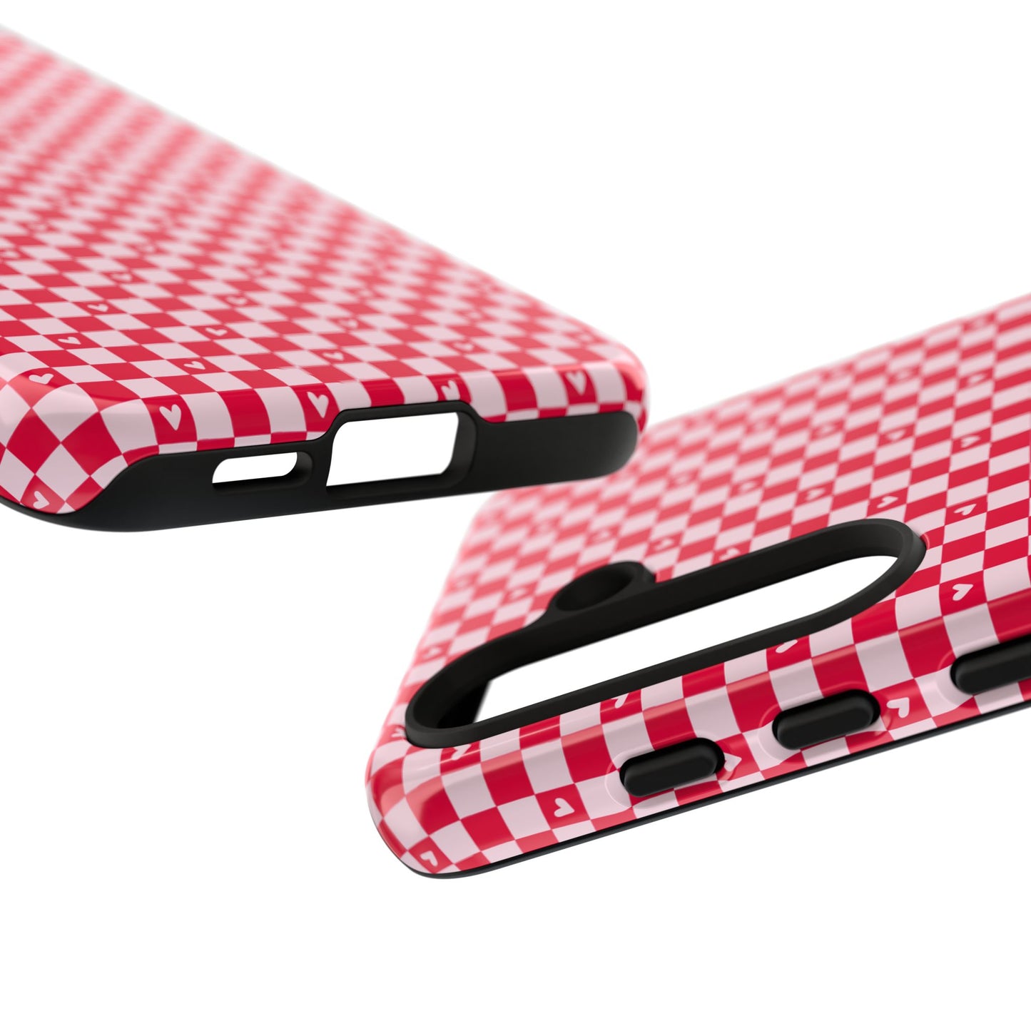 Red Checkerboard Heart Phone Case