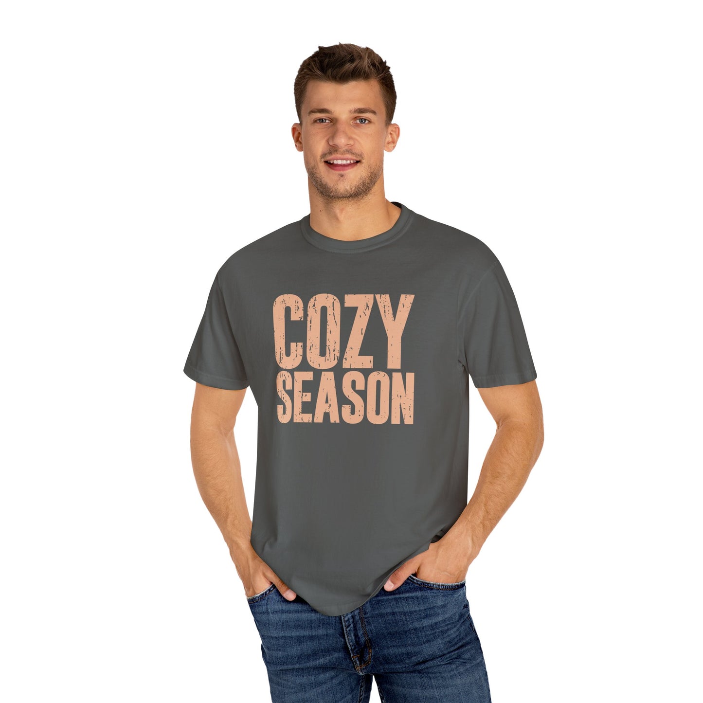 Cozy Season T-shirt for Autumn Vibes | Unisex Garment-Dyed Tee, Fall Apparel, Seasonal Fashion, Casual Wear, Gift Idea