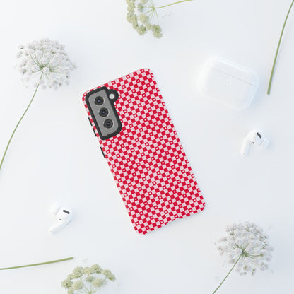 Red Checkerboard Heart Phone Case
