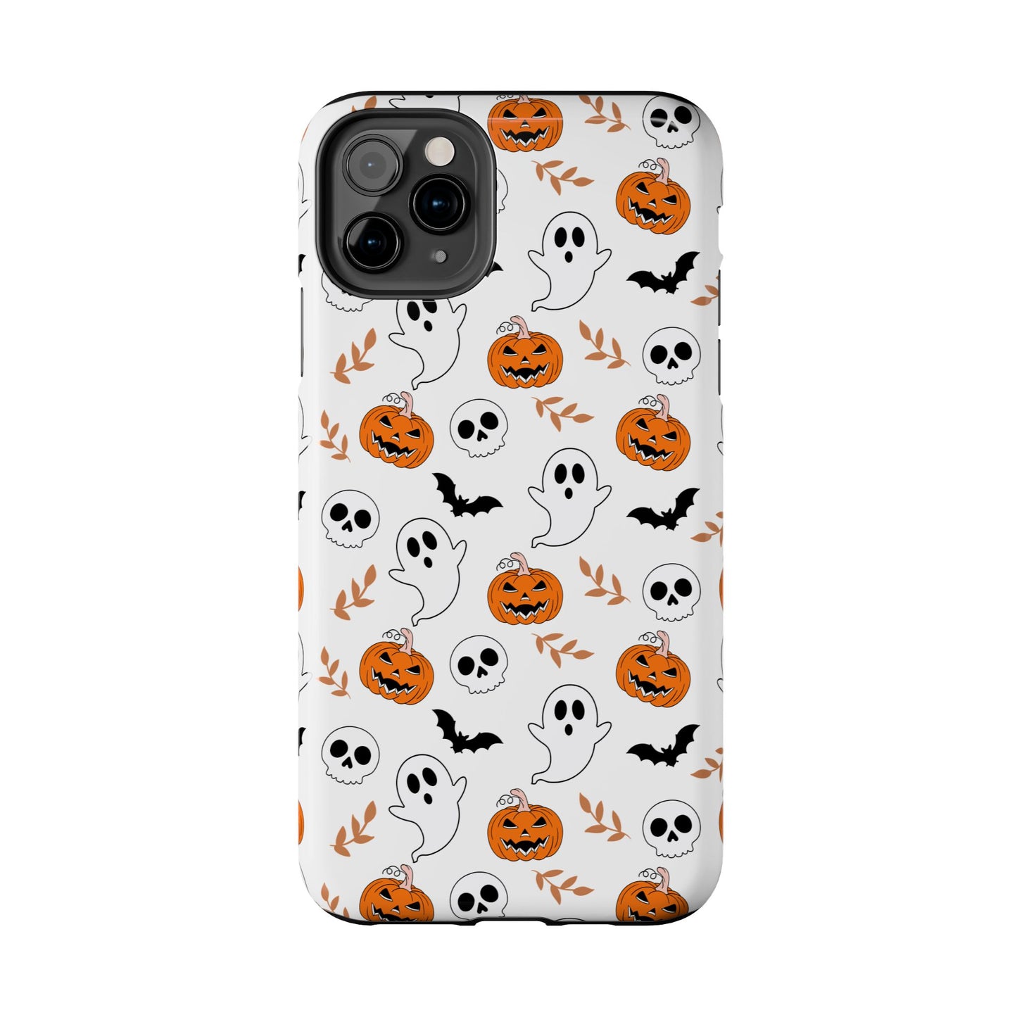 Halloween Themed Tough Phone Cases, Spooky Ghosts & Skulls, Perfect for Fall Decor, Unique Gift for Halloween Lovers, Fun Pumpkin Design