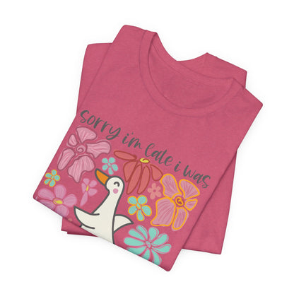 Floral Apology Tee - Unisex Jersey Short Sleeve T-Shirt with Playful Design