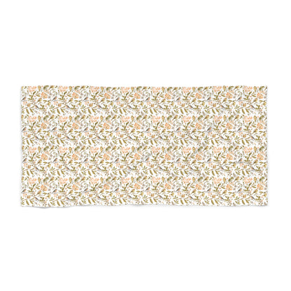 Tropical Floral Beach Towel