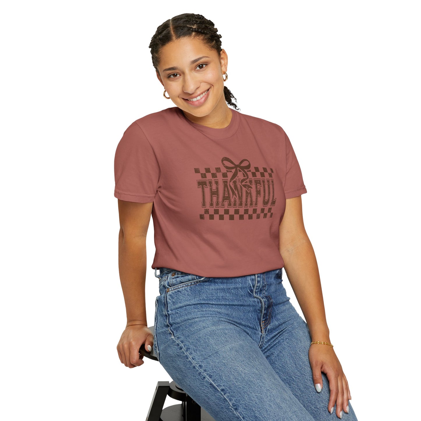 Thankful Unisex Garment-Dyed T-Shirt, Casual Fall Tee, Thanksgiving Gift, Cozy Everyday Wear, Autumn Fashion, Comfortable Tops