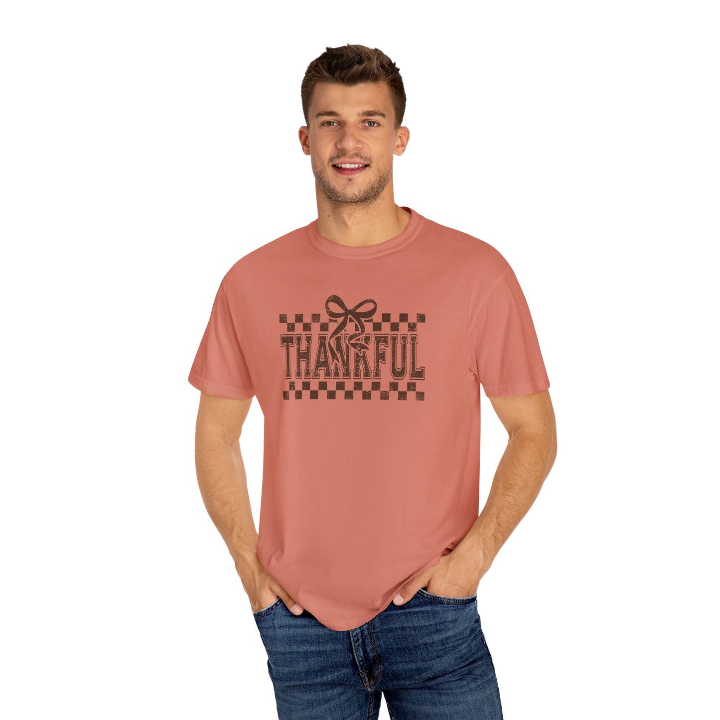 Thankful Unisex Garment-Dyed T-Shirt, Casual Fall Tee, Thanksgiving Gift, Cozy Everyday Wear, Autumn Fashion, Comfortable Tops